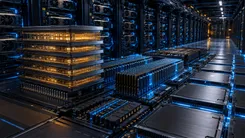 サーバーラックとコンピューター部品