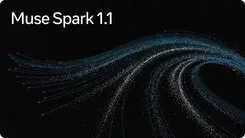 Muse Spark 1.1のロゴと抽象的なデザイン
