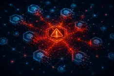 中央の警告とデータ破壊のネットワーク