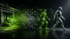 ロボットがデータから生成される様子