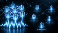 エネルギーのネットワークを表現したグラフィック