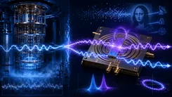 量子コンピュータと回路のイメージ