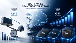 韓国半導体輸出、重量減でも輸出額急増　DRAMは5月に370%増