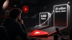 YouTubeショートの成長グラフ