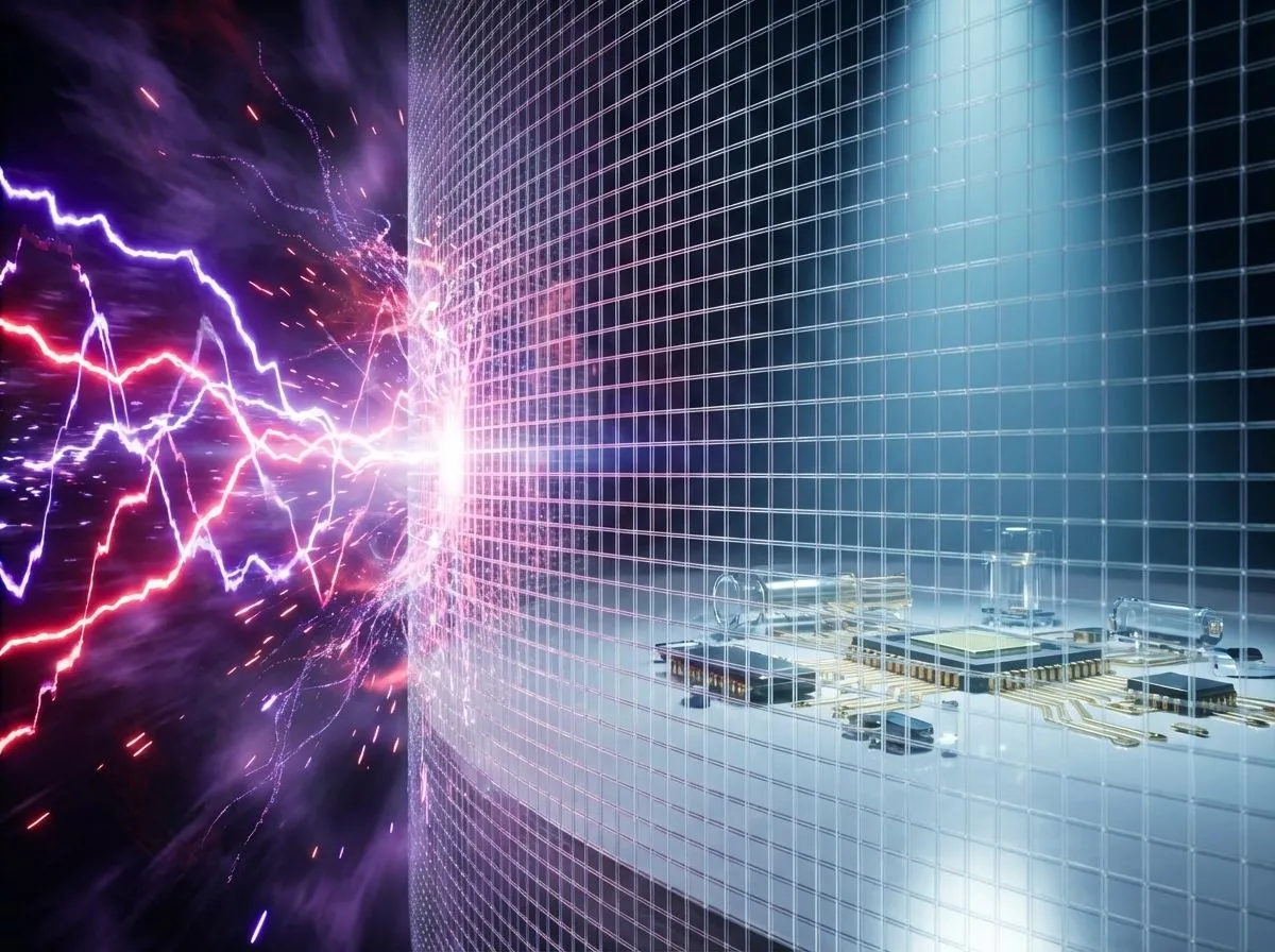 透明な「盾」が電子機器を守る：銀ナノワイヤとレーザー技術が実現した、99.97%の電磁波遮断と光透過の両立