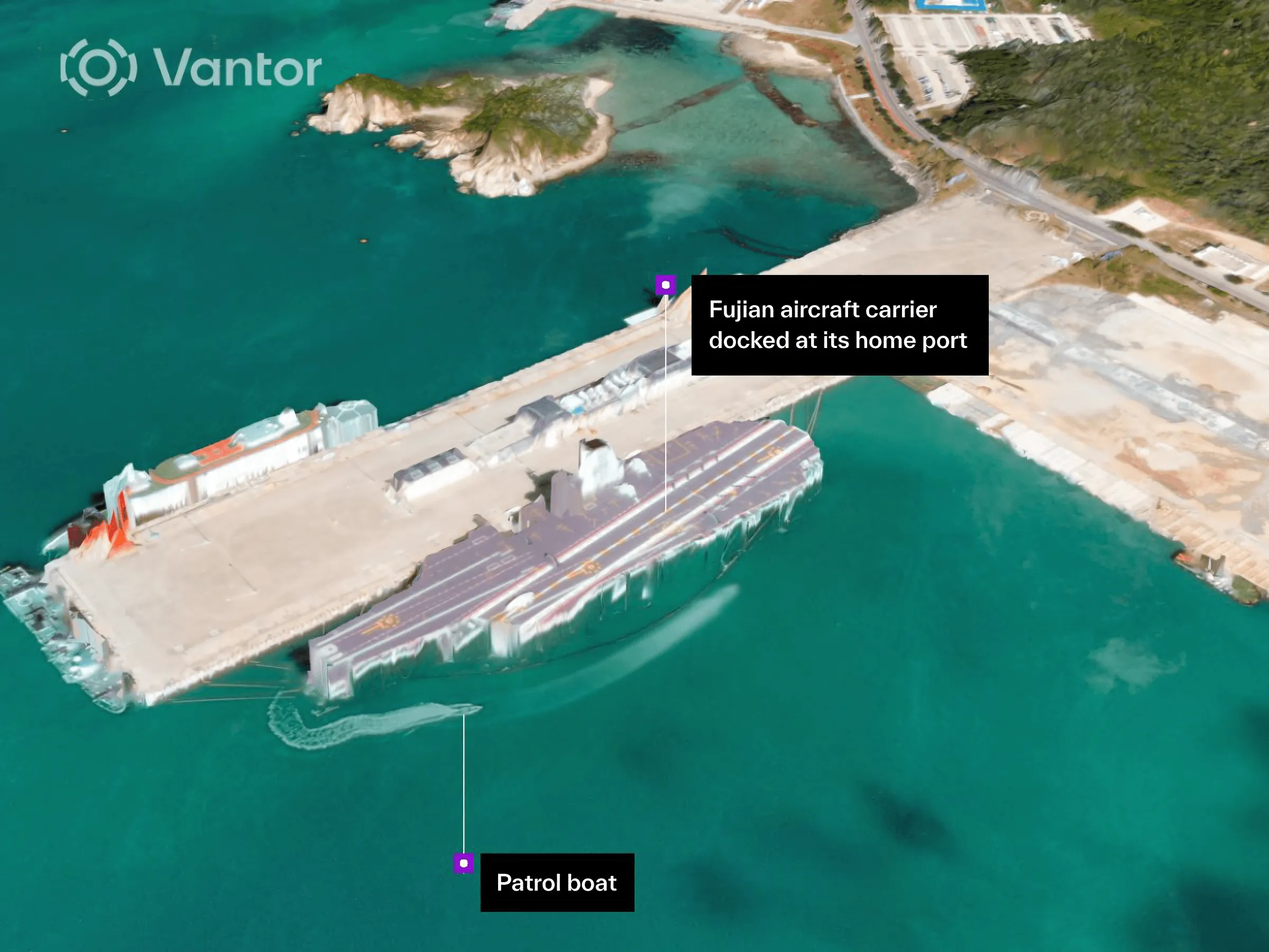 米Vantor、中国・玉林海軍基地を1回の衛星撮影で3D化し丸裸に：空母「福建」も捕捉、10時間で生成された50cm精度の衝撃